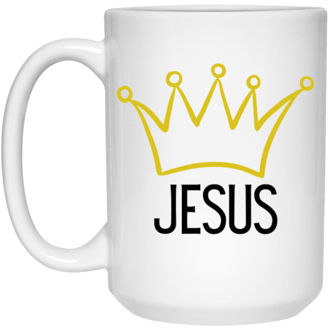 Crown Jesus Coffee Mug - Yellow Crown