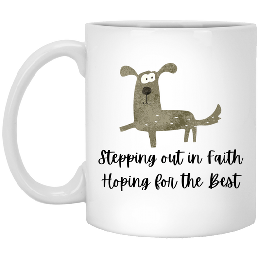 Stepping Out In Faith Dog Coffee Mug