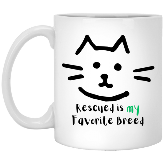 Rescued is My Favorite Breed Coffee Mug