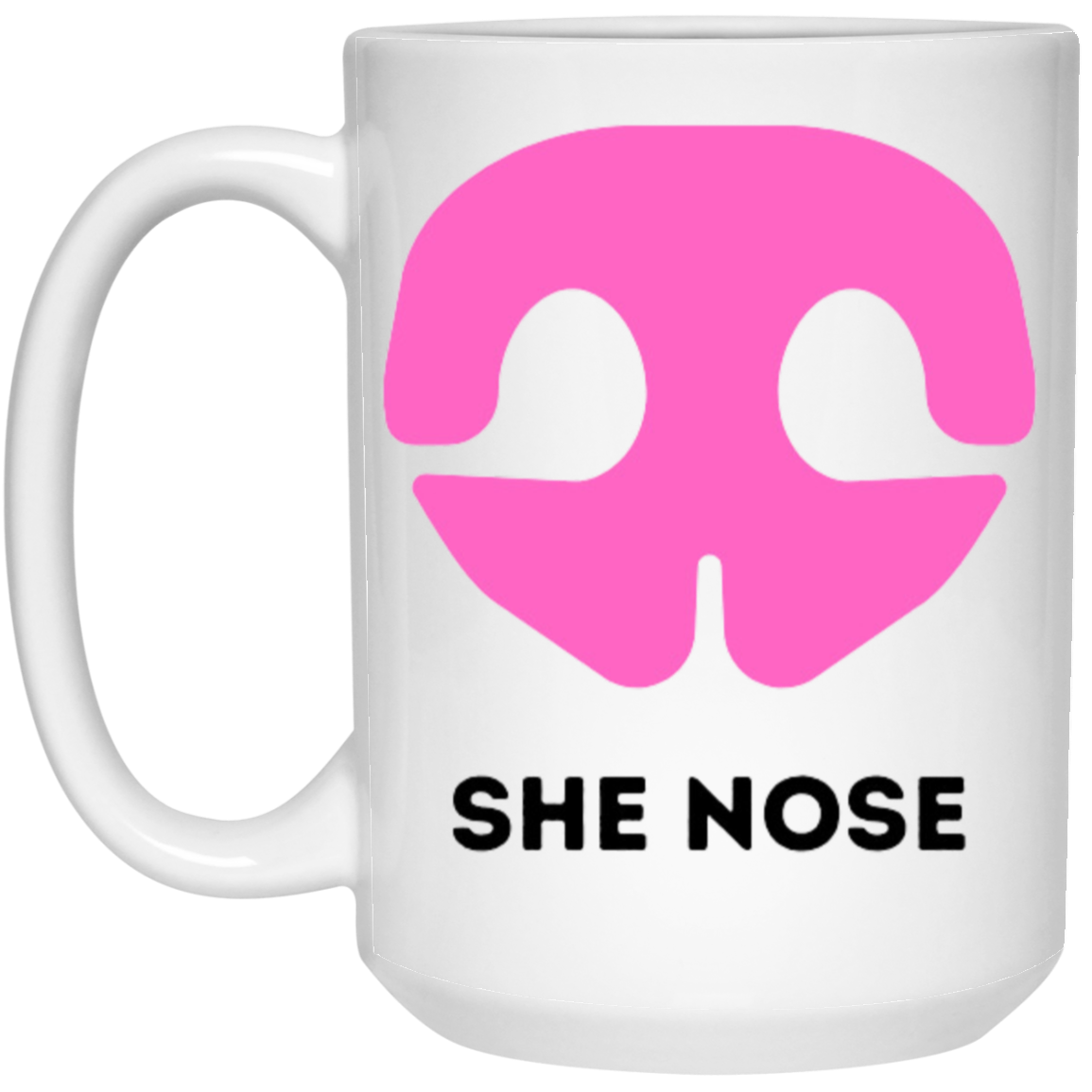 She Nose Coffee Mug - Pretty Pink Dog Nose