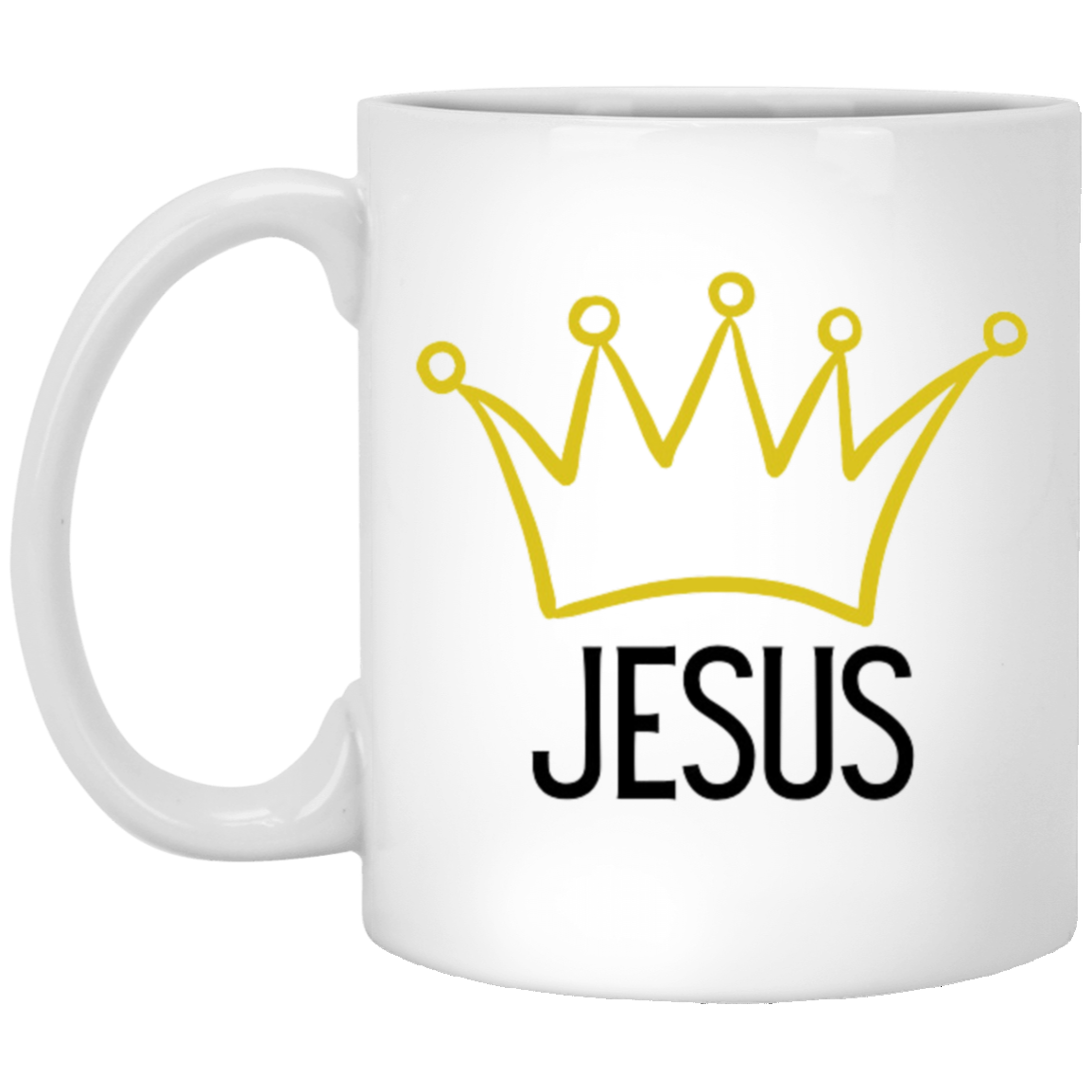 Crown Jesus Coffee Mug - Yellow Crown