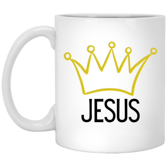 Crown Jesus Coffee Mug - Yellow Crown