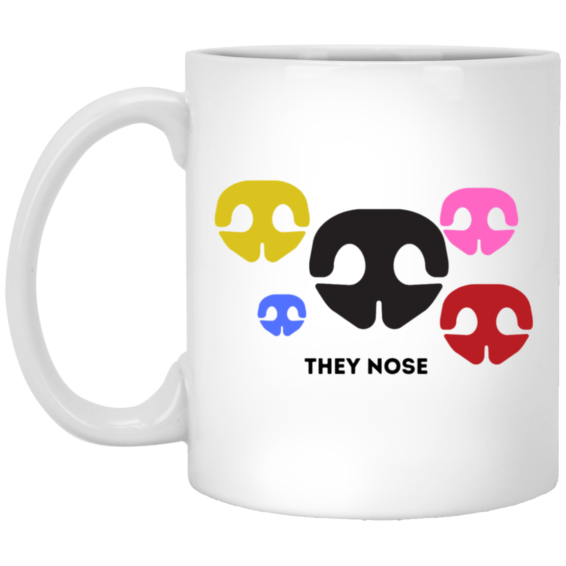 They Nose Coffee Mug - Colorful Dog Noses