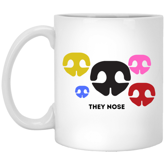 They Nose Coffee Mug - Colorful Dog Noses