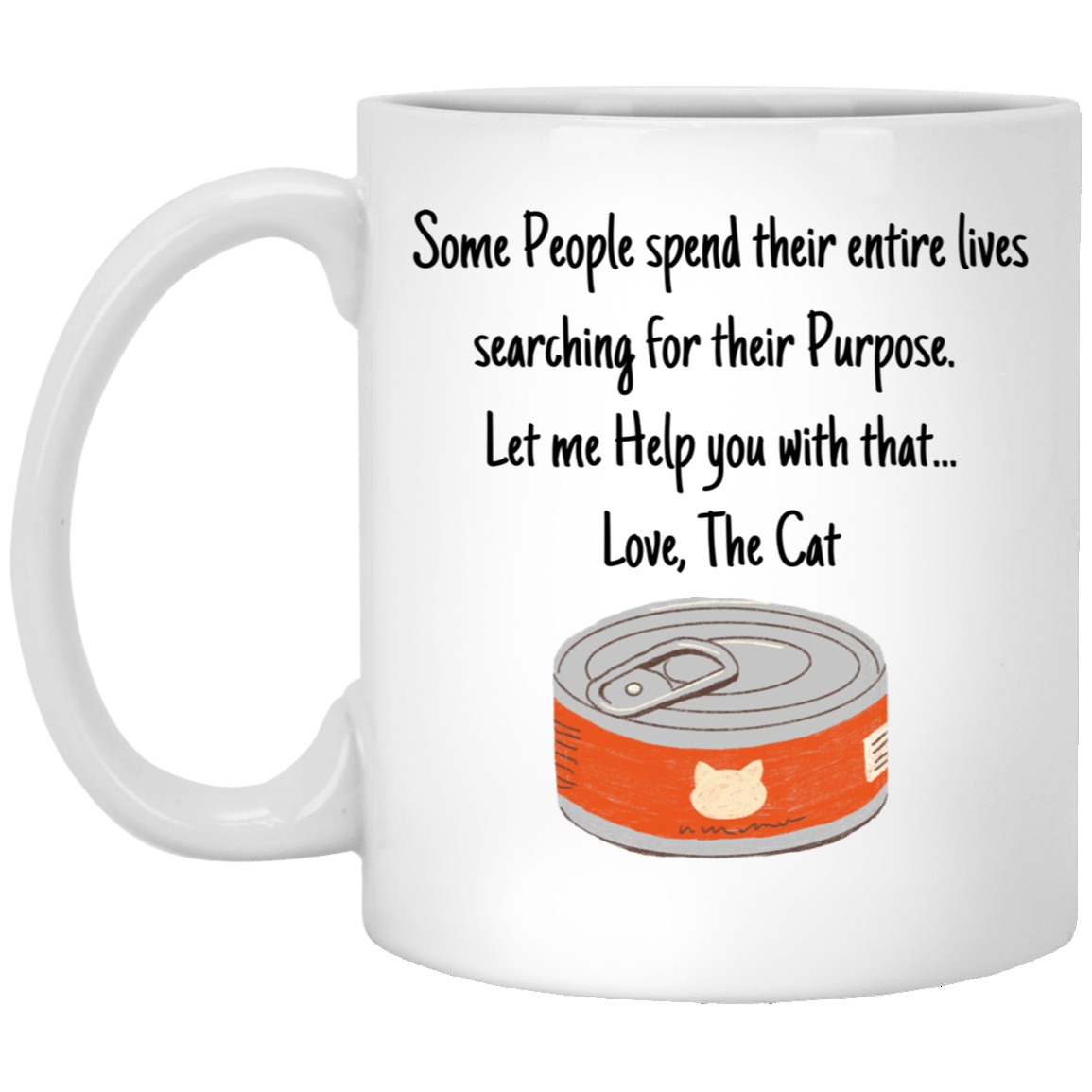 Searching for Your Purpose? Ask the Cat! Fun, Funny Coffee Mug