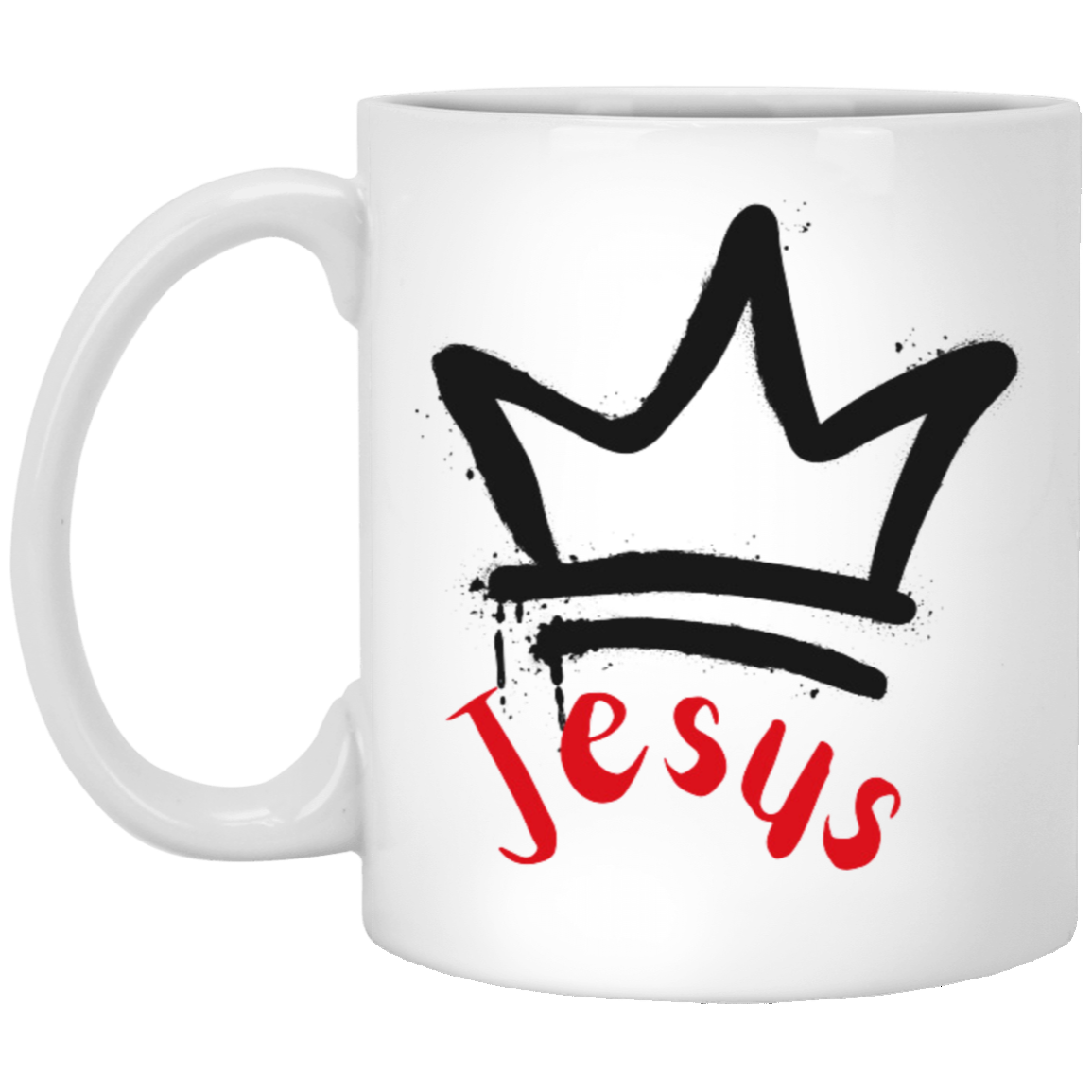 Crown Jesus King Coffee Mug - Red