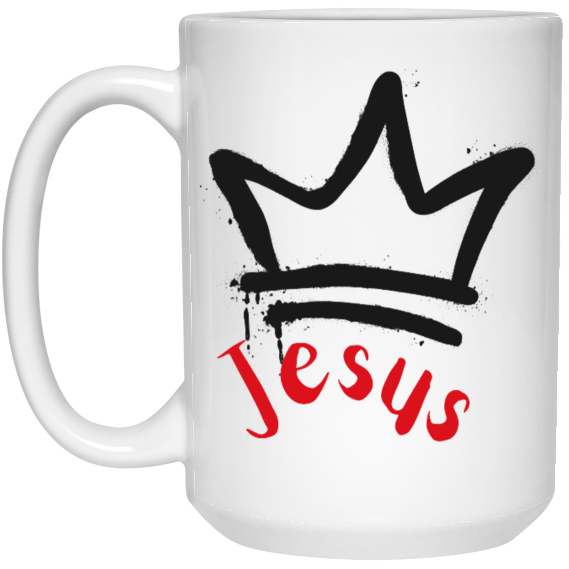 Crown Jesus King Coffee Mug - Red