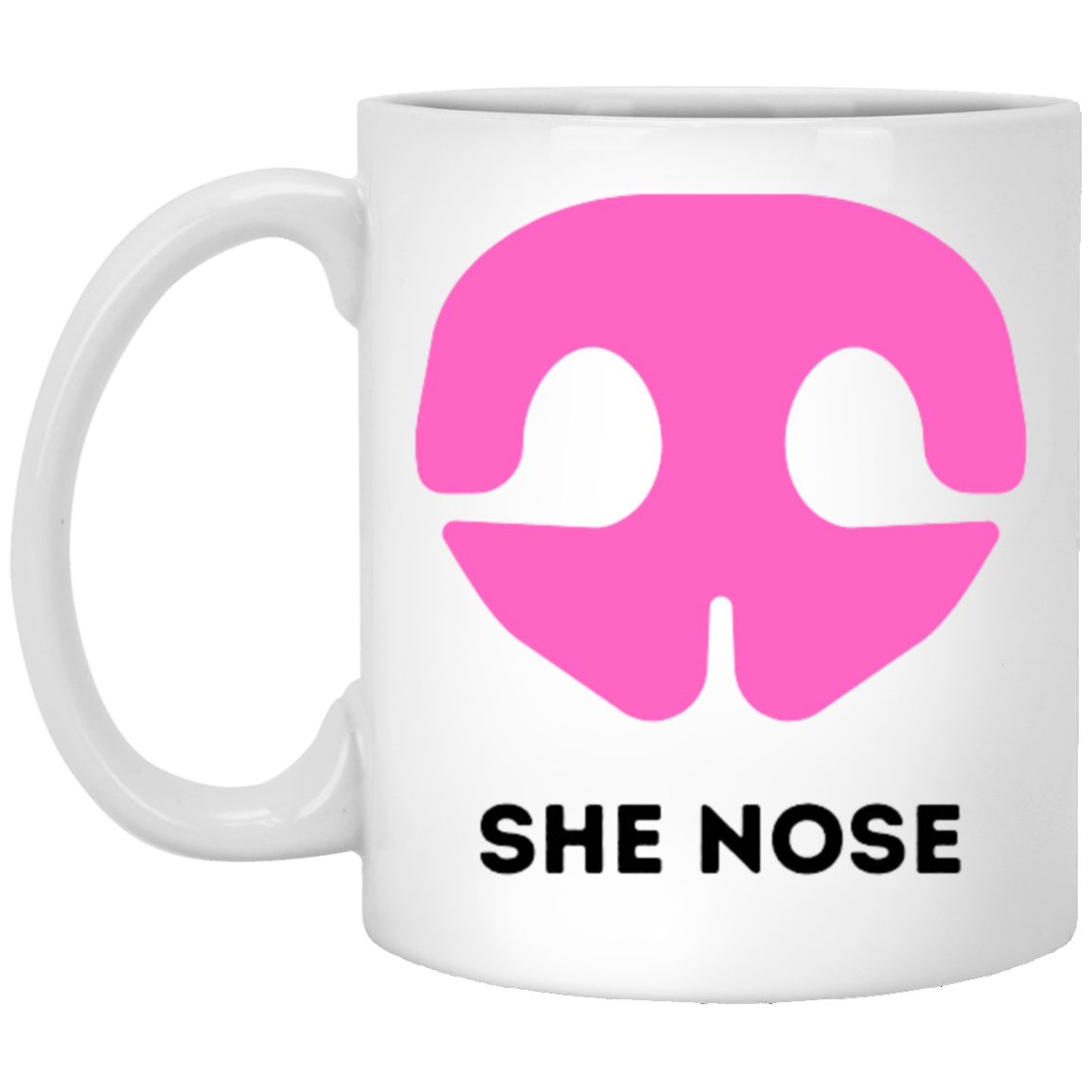 She Nose Coffee Mug - Pretty Pink Dog Nose