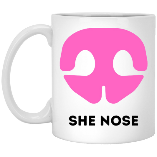 She Nose Coffee Mug - Pretty Pink Dog Nose