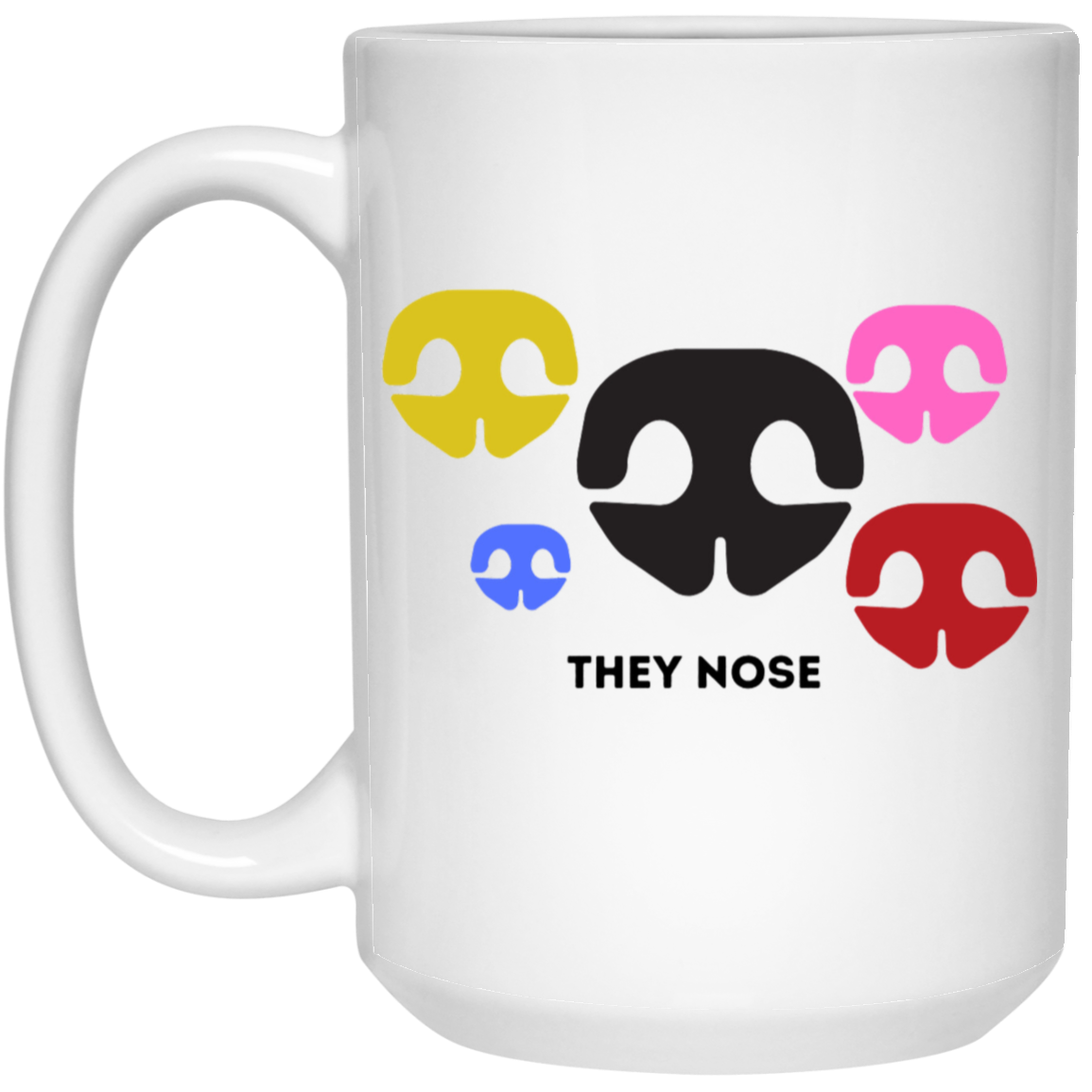 They Nose Coffee Mug - Colorful Dog Noses