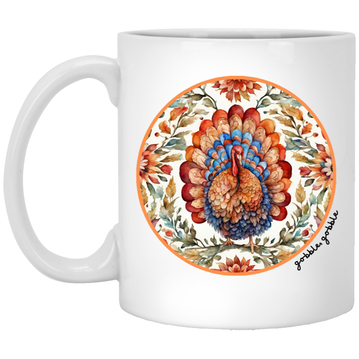 Colorful Turkey Coffee Mug - Beautiful Watercolor