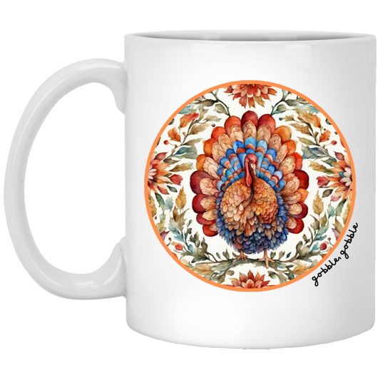 Colorful Turkey Coffee Mug - Beautiful Watercolor