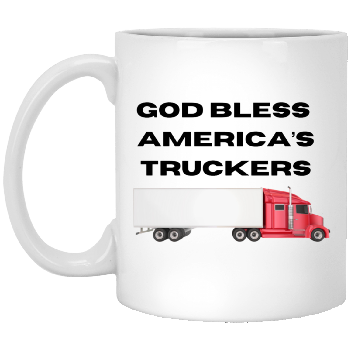 God Bless America's Truckers Coffee Mug