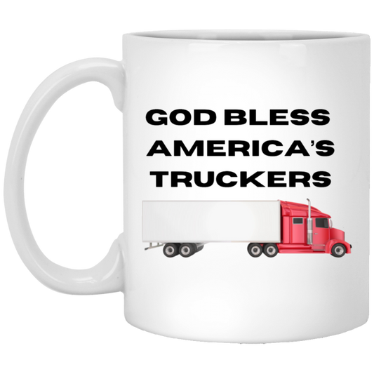 God Bless America's Truckers Coffee Mug