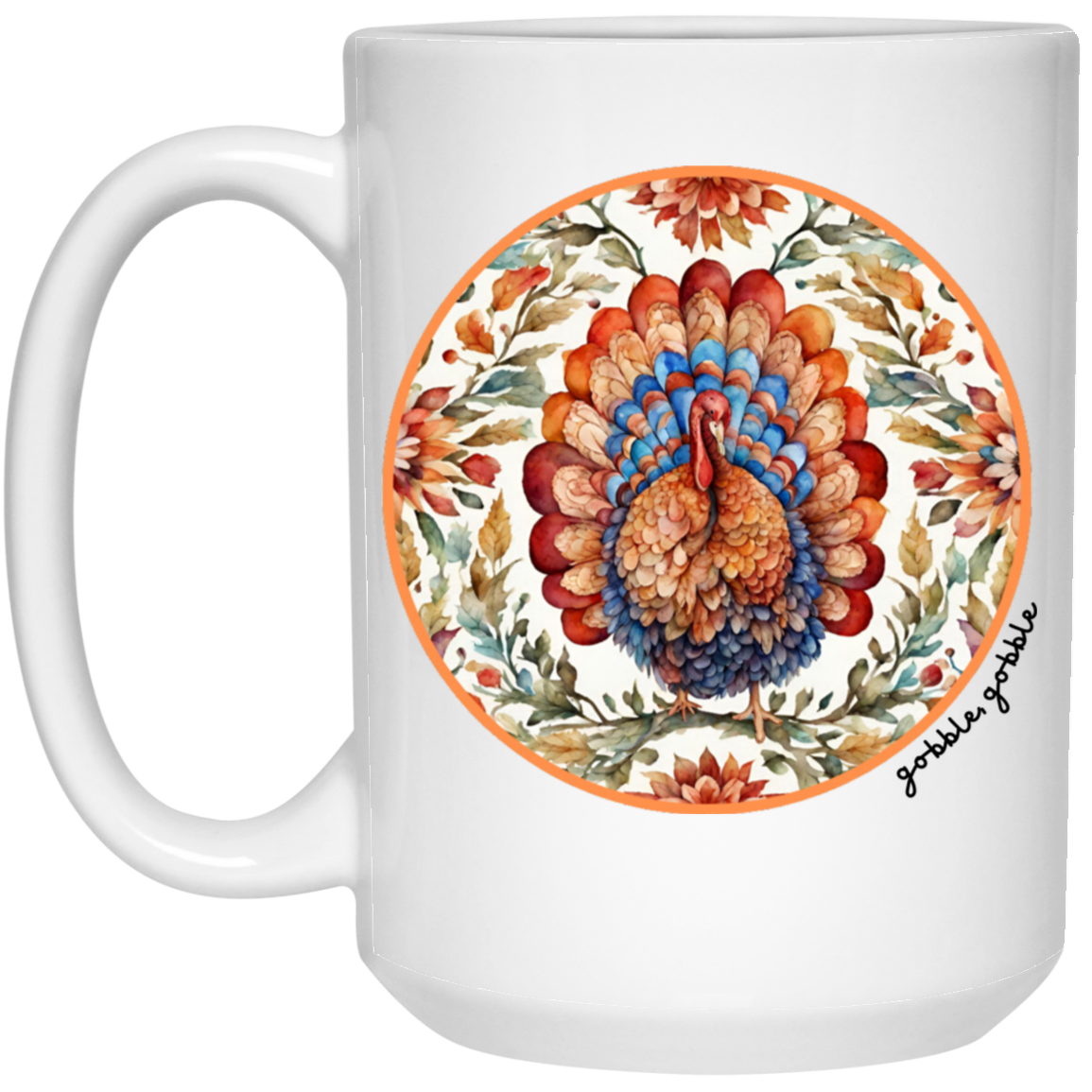 Colorful Turkey Coffee Mug - Beautiful Watercolor